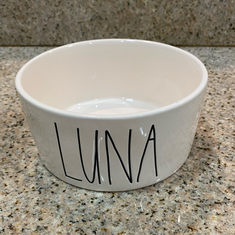 Rae Dunn LUNA dog bowl